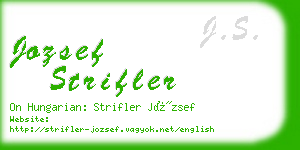 jozsef strifler business card